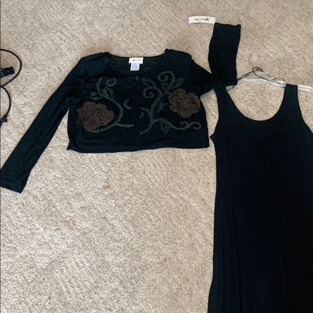 Jeffrey & Dara size 12 NWT jacket slip maxi dress